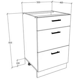 VCM Unterschrank Esilo 50 x 46 x 82 cm Beige
