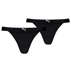 Puma 2P Tanga String Schwarz Polyamid Small Damen