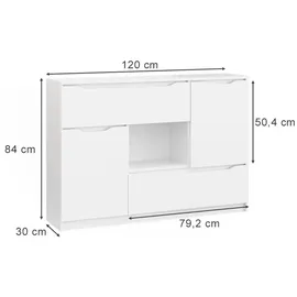 Vicco Ruben 120 x 84 cm Weiß