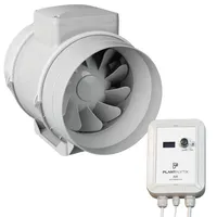 Plantalytix Air Vents Rohrventilator Growbox - leiser Lüfter EC Abluftventilator für Growbox Growzelt - Stufenlos dimmbar, automatische Regelung Made in Austria (125 mm)