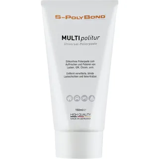 S-Polybond® Polierpaste für Autolack, Chrom, Schmuck, Gelcoat, Gfk, Bootspolitur & Kunststoffe | Politur in Profi Qualität | modifizierte Polierkörner | entfernt Mattierungen & Kratzer | 150ml