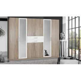 WIMEX Drehtürenschrank Diver 270 x 207 x 58 cm Beige/Weiß