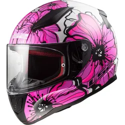 LS2 FF353 Rapid II Poppies Helm, zwart-wit-pink, S Voorman