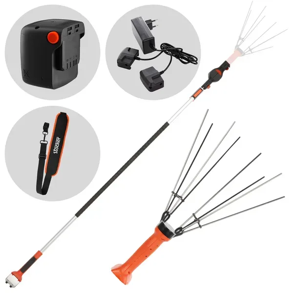 Stocker Magma E-35 21 V  Akkubetriebener manueller Olivenernter + Verlängerungsstange 205325 cm  21 V, 4 Ah