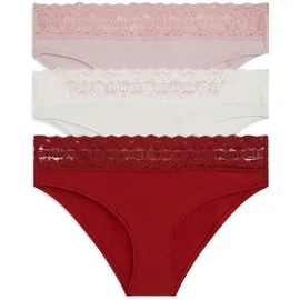 Tommy Hilfiger Bikinislip 3 St. bonita pink/ivory/schwarz magma 38