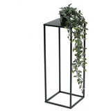 DanDiBo Ambiente DanDiBo Blumenhocker Metall Schwarz Eckig 60 cm Blumenständer Beistelltisch 96315 m Blumensäule Modern Pflanzenständer Pflanzenhocker