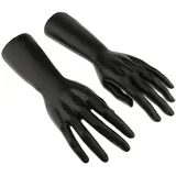 Sharplace 1 Paar Schmuckständer Schaufensterpuppe Hände, Schmuckständerhalter, Schmuckaufbewahrung für Ringe, Uhren, Handschuhe, Schmuckschrank Organisator für Armbänder Foto-Requisiten, Schwarz
