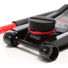 XPOtool Rangierwagenheber hydraulisch 3t, 85-500mm Hubhöhe, Fahrbarer Wagenheber, Autoheber mit Doppelkolben und Vier Rollen