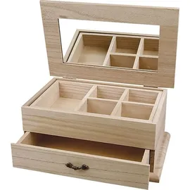 Creativ Company Schmuckkästchen aus Holz, Größe 27x17x12 cm, 1 Stk