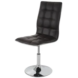 Mendler 2er-Set Esszimmerstuhl HWC-C41, Stuhl Küchenstuhl, höhenverstellbar drehbar, Kunstleder - braun