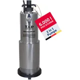 T.I.P. SubGarden 6000 AUT 4in1 Zisternenpumpe 30137, Edelstahl, 6.000 l/h, 43 m Förderhöhe, integrierte Automatik