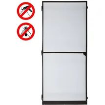 Estexo Fliegengitter Insektenschutz Tür 236 x 240 cm Braun/Grau/Schwarz
