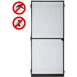 Estexo Fliegengitter Insektenschutz Tür 236 x 240 cm Braun/Grau/Schwarz