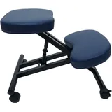Kniestuhl Hhg-091, Sitzhocker Kniehocker, Höhenverstellbar Rollen Kunstleder Metall Mvg-zertifiziert Blau