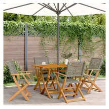 vidaXL Gartenstuhl 54 x 57 x 183 cm grau 4 St.