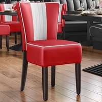 2er-Set Dinerstuhl | Leder | Rot | Diner Stühle, American Diner Stuhl, American Stuhl