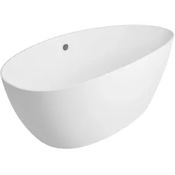 Badewanne EBBA 1700 x 620 x 770 mm Überlauf links, Inhalt 250 l, Mineralguss, weiß - 93 045 61