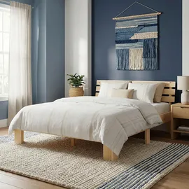 Homestyle4u Holzbett 160 x 200 cm Braun