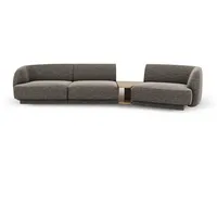 Micadoni Sofa Miley, modular 3-Sitzer grau