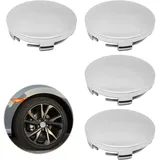4 Stück Nabendeckel,Radnabenabdeckung 60mm, Radnabenkappen, Nabenabdeckung,Felgendeckel,Auto Radnabendeckel,Universal ABS Silber Nabenkappen, Felgenkappen Ersetzen Kompatibel mit VW und Audi