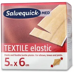 Cederroth Salvequick Textilpflaster, 5 m x 6 cm, Elastisches Wundpflaster mit hervorragender Klebkraft, 1 Rolle = 5 m x 6 cm