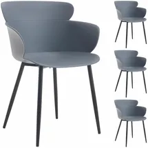 Idimex Gartenstuhl Catch Textil Grau 4er Set
