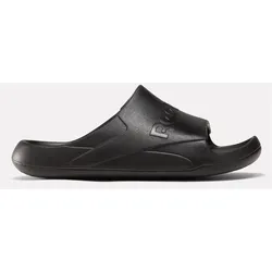 Badesandale REEBOK "REEBOK CLEAN SLIDE", Gr. 43, schwarz, Synthetik, sportlich, Schuhe