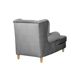Max Winzer Ohrensessel Mareille Samt 103 x 103 x 0 cm Grau