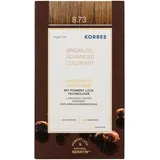 Korres Arganöl Haarcoloration 8.73 golden caramel 145 ml
