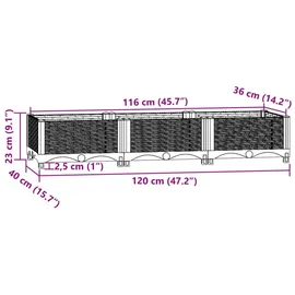 vidaXL Hochbeet 120x40x23 cm Polypropylen