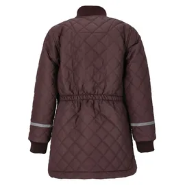 ZigZag Steppjacke "Stinna", Mädchen, Gr. 140/146, lila (dunkellila), 100% Polyester, kariert, normal, hoch geschlossener Ausschnitt, Jacken Steppjacke, mit reflektierenden Elementen