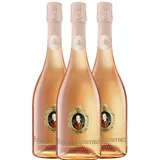 Fürst von Metternich Rosé Sekt Trocken (3 x 0,75 l) Exklusive Rosé-Cuvée aus hellgekeltertern Spätburgunder-Grundweinen, ausgewählte deutsche Weinbaugebiete, fruchtig und elegant