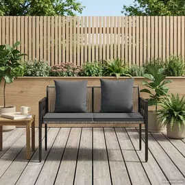 vidaXL Gartenbank 116 x 56 x 75 cm Grau