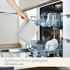 Onvaya ONVAYA® Komposteimer für die Küche ǀ Hellgrau ǀ geruchsdicht ǀ spülmaschinengeeignet ǀ für Arbeitsplatte und Küchentisch ǀ 5 Liter Fassu... ǀ Hellgrau