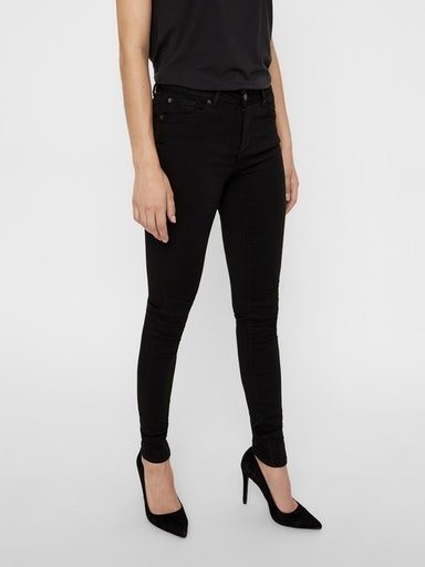 Vero Moda Skinny-fit-Jeans VMLUX NW SUPER S JEANS aus extra weicher Modal Qualität schwarz XXL