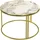 [en.casa] Aulum Weiß/Gold Marmor 50 x 80 x 50 cm