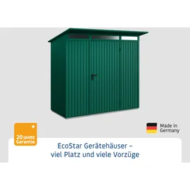 EcoStar Gerätehaus Trend-P Typ 1  x 2,48 x 1,53 x 2,27 m moosgrün