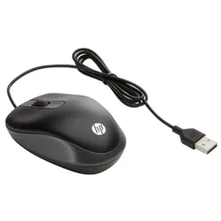 HP Aktion % | USB-Reisemaus Travel - optische Maus kabelgebunden, 1000dpi, 2 Tasten, Linkshänder geeignet