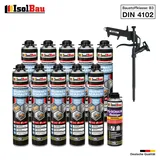 Brunnenschaum 10 x 750ml Bauschaum 1 x Reiniger Schaum Pistole Montageschaum