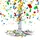 Relaxdays Party-Popper 40 cm Bunt