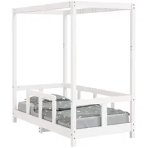 vidaXL Kinderbett 70 x 140 cm Kiefer massiv weiß