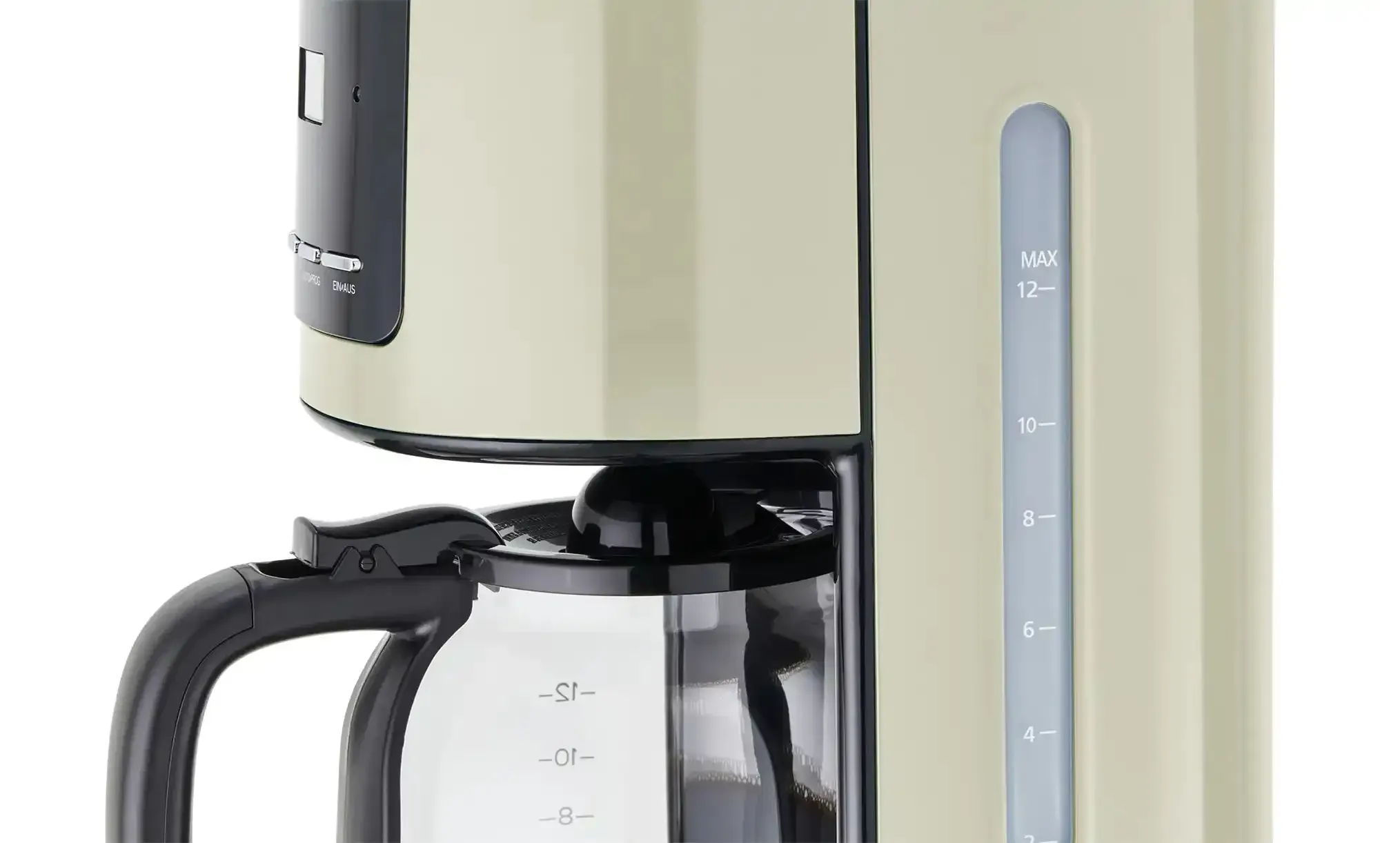 KHG Kaffeeautomat  KA-184 (C) , creme , Metall,Glas,Kunststoff , Maße (cm): B: 17,5 H: 36,5 T: 23.5