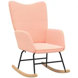 vidaXL Relaxsessel Rosa 61 x 78 x 98 cm Wollähnlicher Stoff