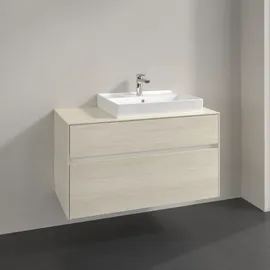 Villeroy & Boch Collaro Waschtischunterschrank C01800AA 100x54,8x50cm, Waschtisch rechts, White oak