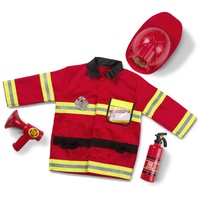 Melissa & Doug Feuerwehr Kostüm Kinder Jungen & Mädchen | Kinderkostüme Spielzeug Set | Feuerwehrmann Ausrüstung mit Helm & Feuerlöscher ab 3 Jahre