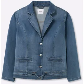 sheego Jeansblazer in blue-bleached | Gr.: 50