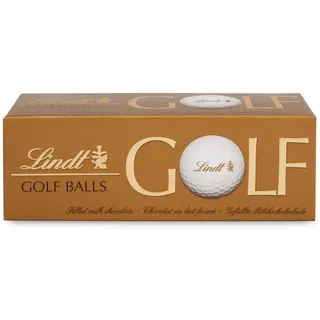 Lindt Schokolade - Golfbälle | 110 g | Drei Golfbälle aus Lindt Vollmilch-Schokolade mit Nougatcremefüllung und Waffelstückchen | Pralinengeschenk | Geschenk für Golfer | Schokoladengeschenk