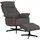 Femo Relaxsessel mit Hocker FM-4206, Grau Schwarz Mikrofaser - Metallgestell - mit Relaxfunktion
