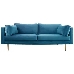 Boom Sofa 3 Personen velour blau.