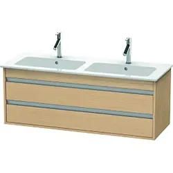 Duravit Ketho Waschtisch-Unterschrank KT643203030 127x47,5x48cm, 2 Schubkästen, wandhängend, Eiche natur